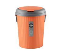 HighCapacity Plastic Trash Can with PopUp LidSimple Kitchen & Bathroom Waste Bin Large Capacity PushUp Trash Bin for Practical Home Use