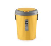 HighCapacity Plastic Trash Can with PopUp LidSimple Kitchen & Bathroom Waste Bin Large Capacity PushUp Trash Bin for Easy Disposal