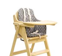 HIGHCHAIR Cushion Insert. Suitable for East Coast and Many Other Wooden HIGH Chairs. Easy to fit and Fully Wipe Clean. Well Padded to Keep Little Ones Comfy at mealtimes (Soft Grey Stars)