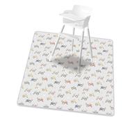 Highchair Floor Mat Water Proofing and Washable Baby Play for Toddler Feeding and Crawling 130x130cm Large Size Washable Play