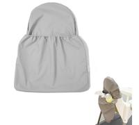 Highchair Handy Pocket Pouch, PU Dining Chair Back Storage Bag Compatible with IKEA Antilop Highchair, Waterproof Pouch with an Internal Zip Pocket, High Chair Accessories (Gray)