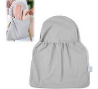 Highchair Handy Pocket Pouch,PU Dining Chair Back Storage Bag,High Chair Accessories, Waterproof Material,One Large Pouch with an Internal Zip Pocket,Compatible with IKEA Antilop Highchair (gray)