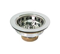 Highcraft 9734 Heavy Duty Kitchen Sink (3-1/2 Inch) Stainless Steel Drain Assembly with Strainer Basket Kohler Style Stopper