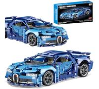 highdar Technik Sports Car Building Blocks Sets for Bugatti, 1339+ Clamping Blocks 1:14 STEM Super Sports Car Model Kit, MOC Construction Toy Racing Car for Experienced Building Block Enthusiasts