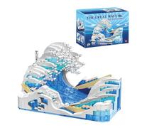 highdar The Great Wave Micro Building Blocks Set, 720 pcs Japan Kanagawa Wave for The Home or Office, MOC Collection Toys as Gift for Adults or Kids