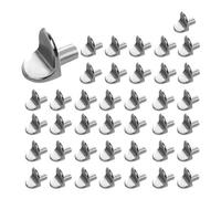 Highdecora 100 Pcs Shelf Support Pegs, 5mm L Shaped Metal Bracket Pegs, Cupboard Shelf Pegs, Thickened Alloy Rack Peg