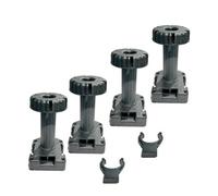 Highdecora Adjustable Kitchen Furniture Cabinet, Wardrobe Cabinet, Bathroom Cupboard Unit Feet Legs (Black/pack-4/150mm)