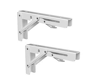 Highdecora Floating Shelves Folding Brackets (Set of White Brackets, 18 Inch - 450mm)