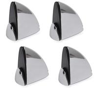 Highdecora Glass Shelf Bracket, Wall Mount, Chrome Finish, Adjustable for 3-15mm Thickness 4 Pieces