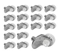 Highdecora Glass Shelf Support Pegs, 5mm Pin Diameter, Steel Alloy Bracket with Suction Cup, Polished (100-Pcs)