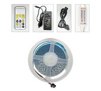 Highdecora Led Strip Light 5M With Tunable Remote And Uk Power Plug, Warm White To Cool Daylight, Dimmable Adhesive Design