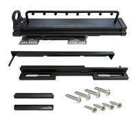 Highdecora Pull Out Clothes Rail, 45.5 cm Adjustable Wardrobe Hanger Rod, Space Saving Trouser Storage Grey