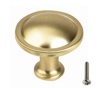 Highdecora Round Cabinet Door Knobs Diameter 33mm, Height 30mm, Pack Of 6 (Gold Gloss)