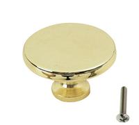 Highdecora Round Cabinet Door Knobs Diameter 35mm, Height 21mm, Pack Of 6 (Gold Gloss)