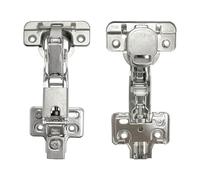 Highdecora Soft Close Cabinet Hinges, 165 Degree, Full Overlay, Cold Rolled Steel, 45mm Spacing, Nickel Finish (10)