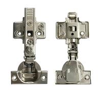 Highdecora Soft Close Full Overlay Cabinet Door Hinges, 110 Degree, Nickel Plated, 35mm, 4D Adjustment (10)