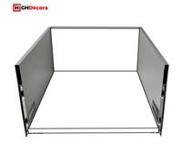 Highdecora Soft Close Kitchen Cabinet Drawer Runners System Kit, 450mm Length, 4D Full Extension, Compatible With16mm-18mm Bottom/back Board,