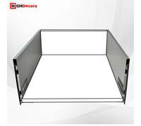 Highdecora Soft Close Kitchen Cabinet Drawer Runners System Kit, 450mm Length, Compatible With16mm-18mm Bottom-Back Board,(H-132mm)