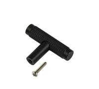 Highdecora T Bar Kitchen Door Handles Pack Of 6, Black, L50mmxw12mmxh34mm