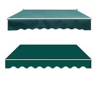 HighDensity 320g/m² Polyester Awning Fabric with Valance UV Protection Replacement Material for Garden & Terrace 5x3.5m Outdoor Canopy Cover A05