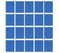 HighDensity Polyethylene Foam Tube Rack - Rectangle Floating Centrifuge Tube Holder for Laboratory Water Baths, Reusable & Washable (Pack of 5 or 20) (Dark Blue 18 Hole 20 Pcs (for 0.2ml 0.5ml 1.5ml)