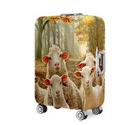 Highdi 18-32 Inch Suitcase Cover, 3D Sheep Print Pattern Travel Suitcase Covers, Anti-Scratch Suitcase Covers Protectors, Elastic Luggage Covers for Travel, Business (Sheep,L)