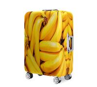Highdi 18-32 Inch Suitcase Cover, Colorful Fruit Print Travel Suitcase Covers, Dustproof Anti-Scratch Suitcase Covers Protectors, Elastic Luggage Covers for Travel, Business (Banana,L)