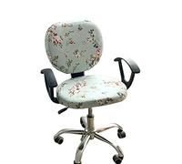 Highdi 2 Piece Office Chair Covers Stretch Computer Chair Covers Universal Spandex Split Rotating Chair Slipcover Removable Washable Office Desk Boss Chairs Protectors (little rose)