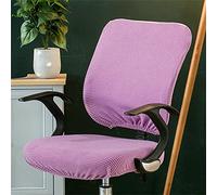 Highdi 2 Piece Office Chair Covers Stretch Computer Chair Covers Universal Spandex Split Rotating Gaming Chair Slipcover Washable Office Desk Boss Chairs Protectors (light purple)