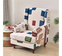 Highdi 2 Piece Stretch Wingback Chair Covers Wing Chair Slipcover Armchairs Covers Modern Fashion Sofa Slipcover Spandex Furniture Protector for Living Room Bedroom Hotel (Childhood)