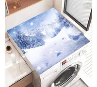 Highdi 2025 Washer and Dryer Top Protector Mat Cover 3D pattern, Non-Slip Washing Machine Top Protector Mat,for Dust-Proof Refrigerator,Home Kitchen Laundry Room (Snowfield,60x60cm)