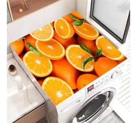 Highdi 2025 Washer and Dryer Top Protector Mat Cover 3D pattern, Non-Slip Washing Machine Top Protector Mat,for Dust-Proof Refrigerator,Home Kitchen Laundry Room (Orange 2,50x60cm)