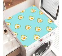Highdi 2025 Washer and Dryer Top Protector Mat Cover 3D pattern, Non-Slip Washing Machine Top Protector Mat,for Dust-Proof Refrigerator,Home Kitchen Laundry Room (Avocado,50x60cm)