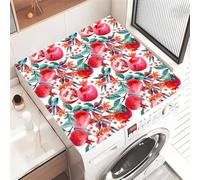 Highdi 2025 Washer and Dryer Top Protector Mat Cover 3D pattern, Non-Slip Washing Machine Top Protector Mat,for Dust-Proof Refrigerator,Home Kitchen Laundry Room (Pomegranate,50x50cm)
