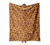 Highdi 3D Flannel Blankets and Throws for Sofa Beds, Soft Warm Fluffy Cozy Fleece Throw Blanket for Kids Adults Bedroom Couch Travel (102 * 76CM,Giraffe Print)