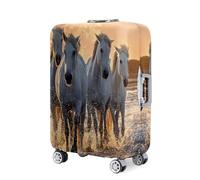 Highdi 3D Horse Print Design Suitcase Cover, Travel Suitcase Covers, Washable Anti-Scratch Suitcase Covers Protectors, Luggage Covers for Suitcases Elastic (Herd Horse,L)