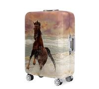 Highdi 3D Horse Print Design Suitcase Cover, Travel Suitcase Covers, Washable Anti-Scratch Suitcase Covers Protectors, Luggage Covers for Suitcases Elastic (Galloping Horse,XL)