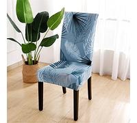 Highdi 3D Modern Printed Stretch Dining Chair Covers with High Back, Removable Washable Universal Seats Slipcovers, Hotel Party Wedding Decor Chair Covers (Blue Summer,6 pcs)