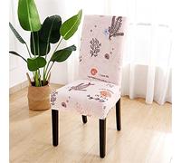 Highdi 3D Modern Printed Stretch Dining Chair Covers with High Back, Removable Washable Universal Seats Slipcovers, Hotel Party Wedding Decor Chair Covers (Pink Ocean,1 pc)