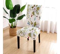 Highdi 3D Modern Printed Stretch Dining Chair Covers with High Back, Removable Washable Universal Seats Slipcovers, Hotel Party Wedding Decor Chair Covers (Spring Flowers,1 pc)