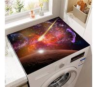 Highdi 3D Planet Style Washer and Dryer Top Protector,Washer and Dryer Top Mat Absorbent Quick Dry Silicone Mat,Anti Slip Dust Proof Washing Machine Pad for Laundry Room (Planet,30x40cm)