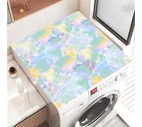 Highdi 3D Washer and Dryer Top Protector Mat Cover, Non-Slip Washing Machine Top Protector Mat,for Dust-Proof Refrigerator,Home Kitchen Laundry Room (Marigold,40x50cm)