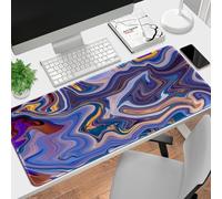 Highdi Abstract Mouse Pad Gaming Large, Keyboard Mat Extended Large Desk Mat Computer Mouse Mat Mousepad with Non-Slip Stitched Edge for Home Office Work (300 * 700 * 2mm,Abstract 7)