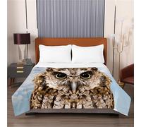 Highdi Animal Print Bed Throws, 3D Quilted Bedspreads, Lightweight Patchwork Quilt Comforter King Single Double, Washable Throw Summer Quilt, Quilted Blanket for All Seasons (Eagle,100 * 150cm)