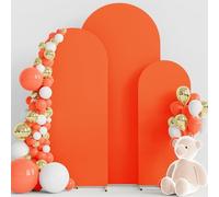 Highdi Arch Backdrop Cover, Stretchy Spandex Arch Stand Cover Chiara Arch Backdrops Cover for Birthday Banquet Reception Holiday Party Background Decoration (6FT,Orange)