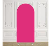 Highdi Arch Backdrop Cover, Stretchy Spandex Arch Stand Cover Chiara Arch Backdrops Cover for Wedding Birthday Party Background Decoration (3.3x6.6ft(100x200cm),Hot Pink)