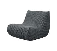 Highdi Armless Sofa Cover Seersucker Lazy Floor Armless Chair Slipcover Folding Sofa Bed Cover Non-Armrest Furniture Protector Lazy Stretch Sofa Cover 1 Seater for Kids Dog Cat (dark grey)