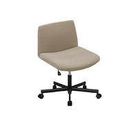 Highdi Armless Wide Office Desk Chair Cover, Modern Fabric Vanity Chair Cover, for Adjustable Swivel Task Ergonomic Cross Legged Home Office Computer Sofa (Light camel,2 pcs)