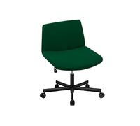 Highdi Armless Wide Office Desk Chair Cover, Solid Color Fabric Vanity Chair Cover, for Adjustable Swivel Ergonomic Cross Legged Home Office Computer Chairs (Dark green,2 pcs)
