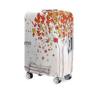 Highdi Autumn Pattern Suitcase Cover, 18-32 Inch Travel Suitcase Covers, Washable Anti-Scratch Suitcase Covers Protectors, Luggage Covers for Suitcases Elastic (Maple Leaves,S)